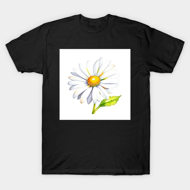 January 1 Daisy Day D - Watercolors & Pen T-Shirt by Oldetimemercan